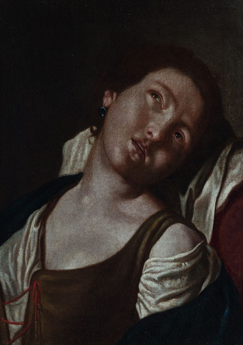 Seguace di Pietro Rotari - Due ritratti di giovinetti a mezzo busto, olio su tela