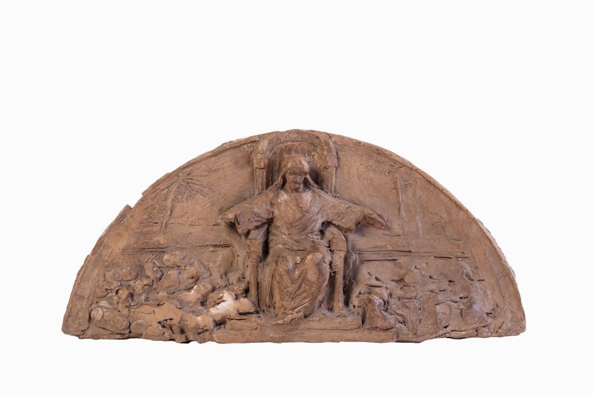 Ugo Celada da Virgilio (cerese 1895 – Varese 1995) - Natura morta con aringa e bicchiere di vino,...