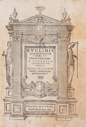 Elementorum libri XV. Unà cum scholijs antiquis. A' Federico Commandino Urbinate nuper in latinum conversi, commentarijsque quibusdam illustrati