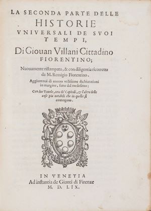 Prima opera: Adams V792  La prima [-seconda] parte delle historie universali de suoi tempi