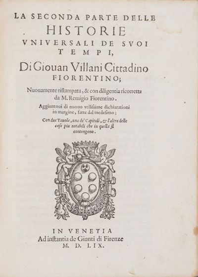 La Prima [-seconda] Parte delle Historie Universali De Suoi Tempi
