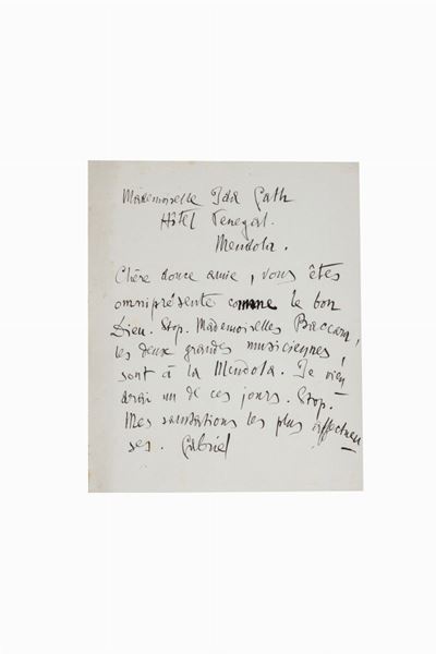 Lettera Autografa Firmata