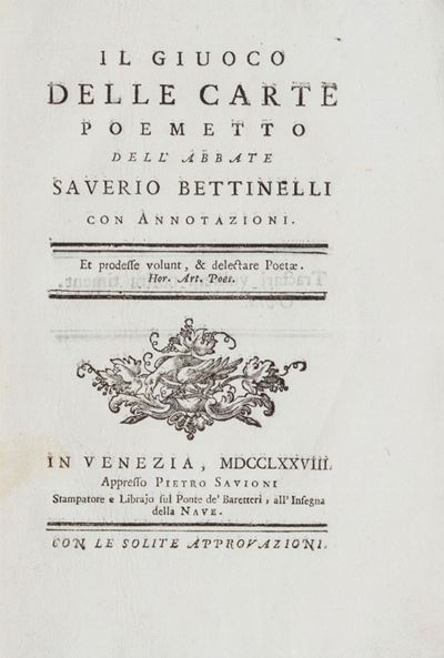 Il Giuoco delle Carte Poemetto
