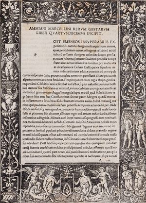 Ammiani Marcellini Opus castigatissimum