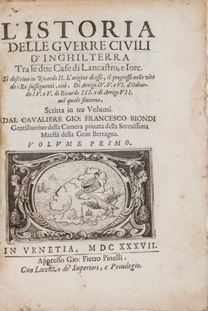 L'istoria delle guerre civili d'Inghilterra tra le due Case di Lancastro, e Iorc