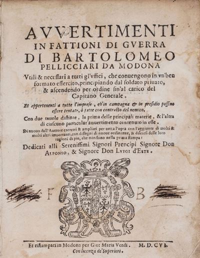 Bartolomeo Pellicciari, Avvertimenti in Fattioni di Guerra (seconda edizione), 1606
