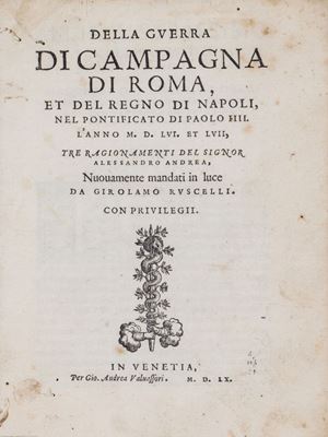 Della guerra di campagna di Roma, et del regno di Napoli