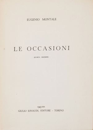 Montale, Eugenio  - The occasions