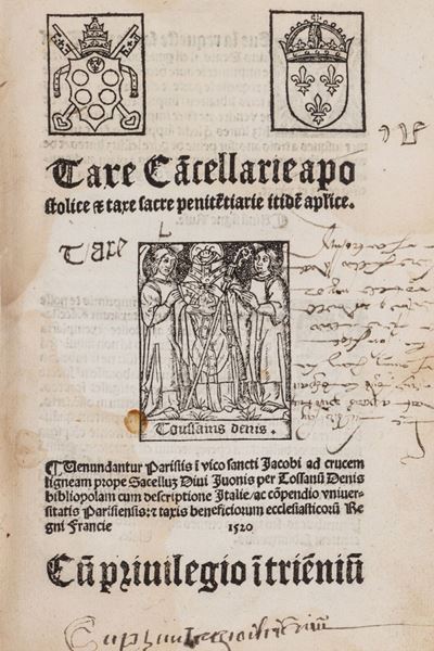 Taxe Cancellariae Apostolice & Taxe Sacre Penitentiarie Itidem Apostolice