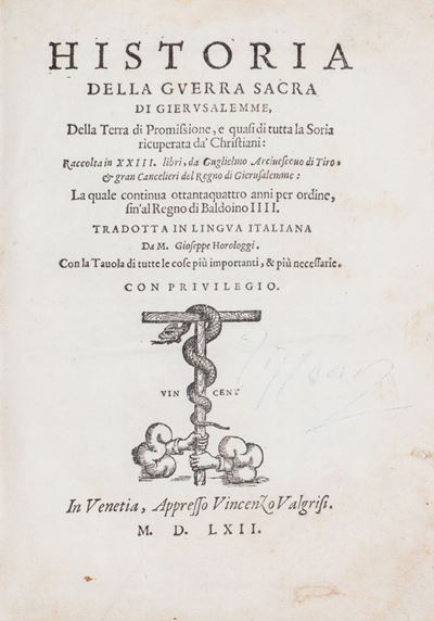 Historia della Guerra Sacra di Gierusalemme, della Terra di Promissione, e Quasi di Tutta la Sori...