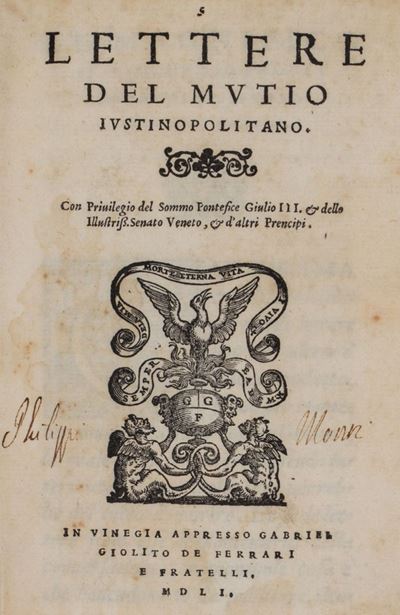 Lettere (prima edizione), 1551