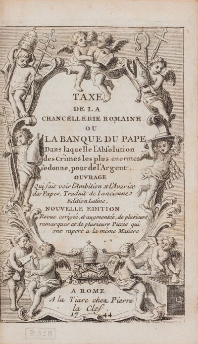 Renoult, Jean Baptiste Renoult (traduttore), Taxe de la chancellerie romaine ou la Banque du pape...