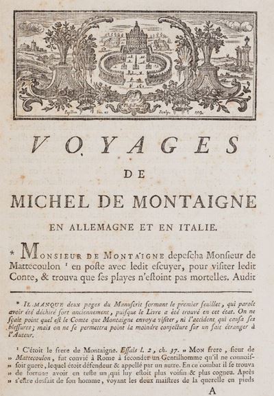 Journal Du Voyage... En Italie, Par la Suisse & L'allemagne, En 1580 & 1581