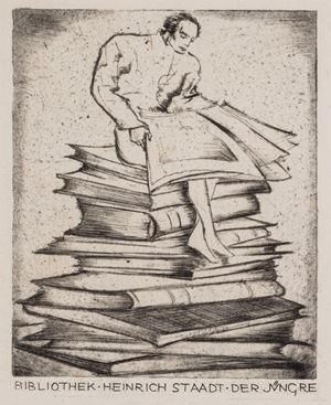 Gli ex libris sono stati eseguiti per: Miguel Gras, Henny Porten, Richard Frank, Heinrich Staadt, Carlos Miracle-Palma, Margit und Leo Adler (“Probedruck” avanti lettera). Il bavarese Sepp è stato un prolifico incisore e illustratore di libri, caratterizzato da uno stile mistico e goticheggiante in bilico tra simbolismo ed espressionismo. Ex libris