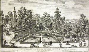 Li giardini di Roma con le loro piante alzate [...]. Nuovamente dati alle stampe con direttione, e cura di di Giov. Giacomo de Rossi 