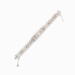 BRACCIALE IN PLATINO E DIAMANTI, INIZI S