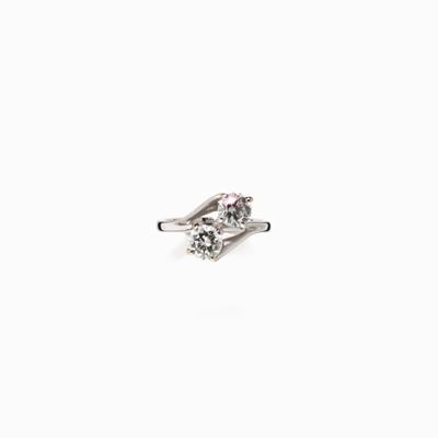 Anello in Diamanti in Oro Bianco con Mo