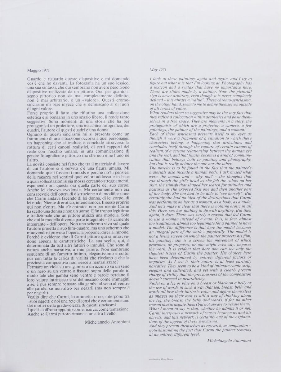 Eugenio Carmi - Chromo-synclasma (6 serigrafie a colori)