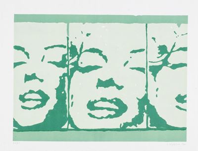 Marilyn dissolvenza verde (serigrafia a colori, 1970)