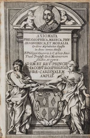Medicina - Guerra, Filippo (   ) - Axiomata philosophica et medica