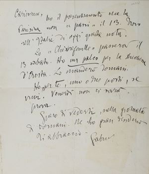 Gabriele D'Annunzio - Lettera firmata 