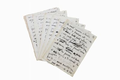 In morte di Umberto I, manoscritto in 12 carte datato 1900