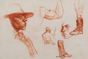 Studio per autoritratto come cacciatore