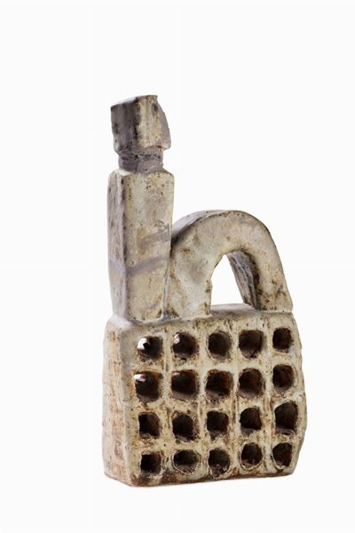 Scultura in terracotta smaltata