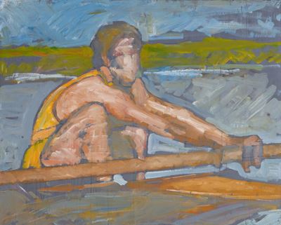 Vogatore, olio su tavola (1974)