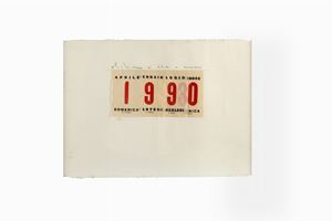 Boetti Alighiero - Senza titolo, 1990
Collage e tecnica mis