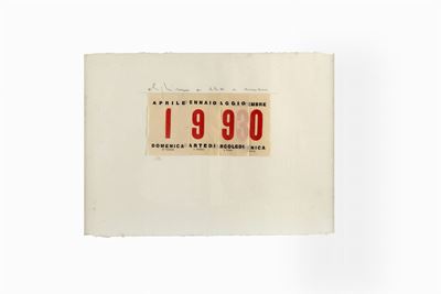 Senza titolo (1990), collage e tecnica mista su carta