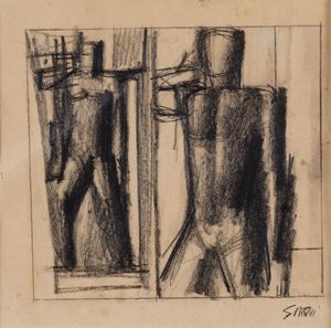 Due studi per una figura del rilievo Il Popolo Italiano del Palazzo del Popolo d'Italia