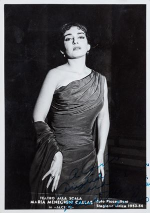 Maria Callas - Foto con dedica autografa