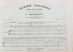 Gaetano Donizetti - Due album con spartiti di varie opere e alcuni spartiti manoscritti