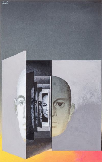 Fistful of Digits (tecnica mista su cartone), 1972