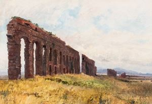 "Claudio's Aqueduct in the Roman countryside" 