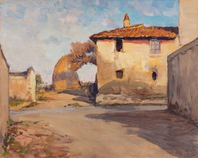 Livorno, 18 ottobre 1936 (olio su legno)