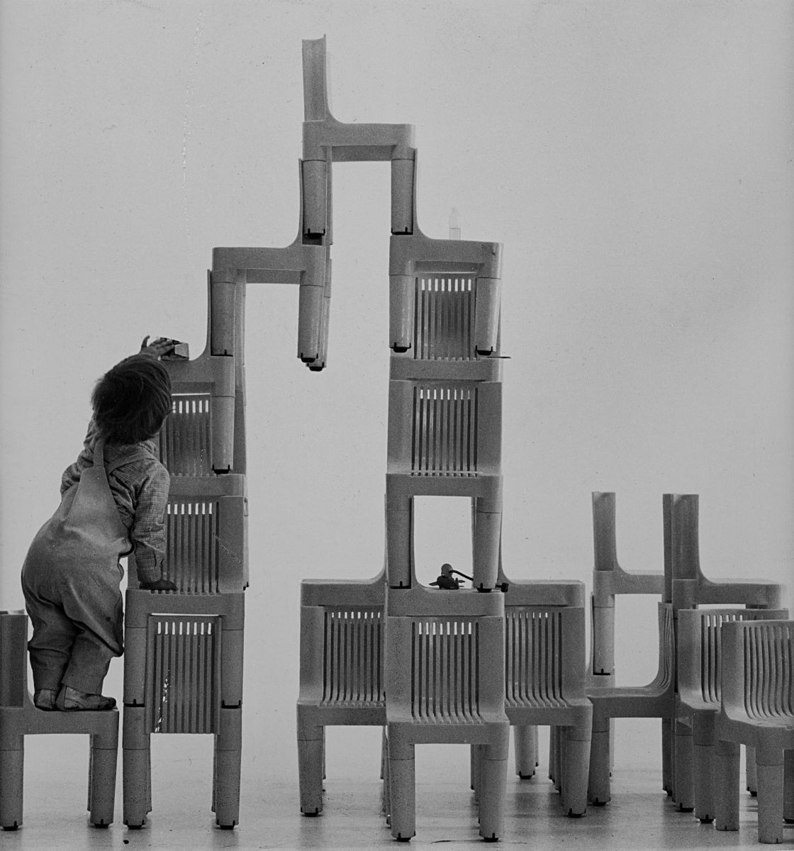Aldo Ballo - Lampada "GIOVA" e Seggiolina "K.1340" con Sedile "Lancia", 1960
