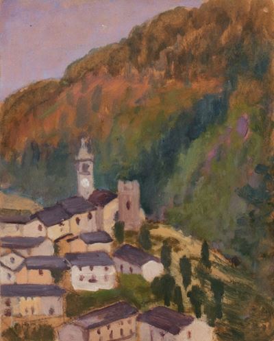 Cartella con tre dipinti (oli)