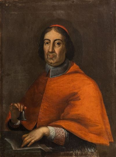 Ritratto di cardinale a mezzo busto, olio su tela