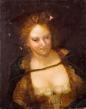Cerchia di Pietro Liberi   - Portrait of a lady