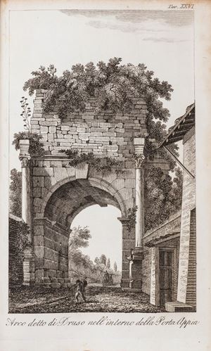 Le mura di Roma disegnate da Sir William Gell...Illustrate con testo e note da A. Nibby
