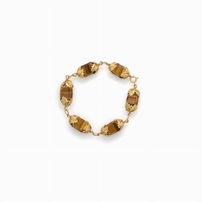 Bracciale in Oro e Quarzo Occhio di Tigr
