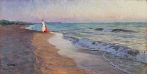 The sea at the sunset