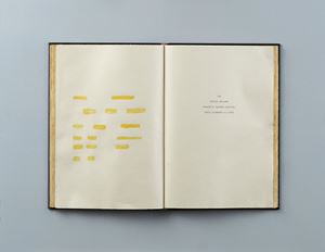 Isgrò Emilio - Antidoto, 1985
tecnica mista su tavola, 