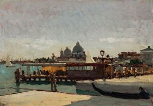 Venice, the Salute church seen from San Zaccaria