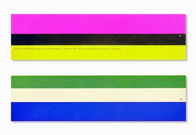 Munari, Insieme di locandine e biglietti d'invito per mostre (1977-1994)