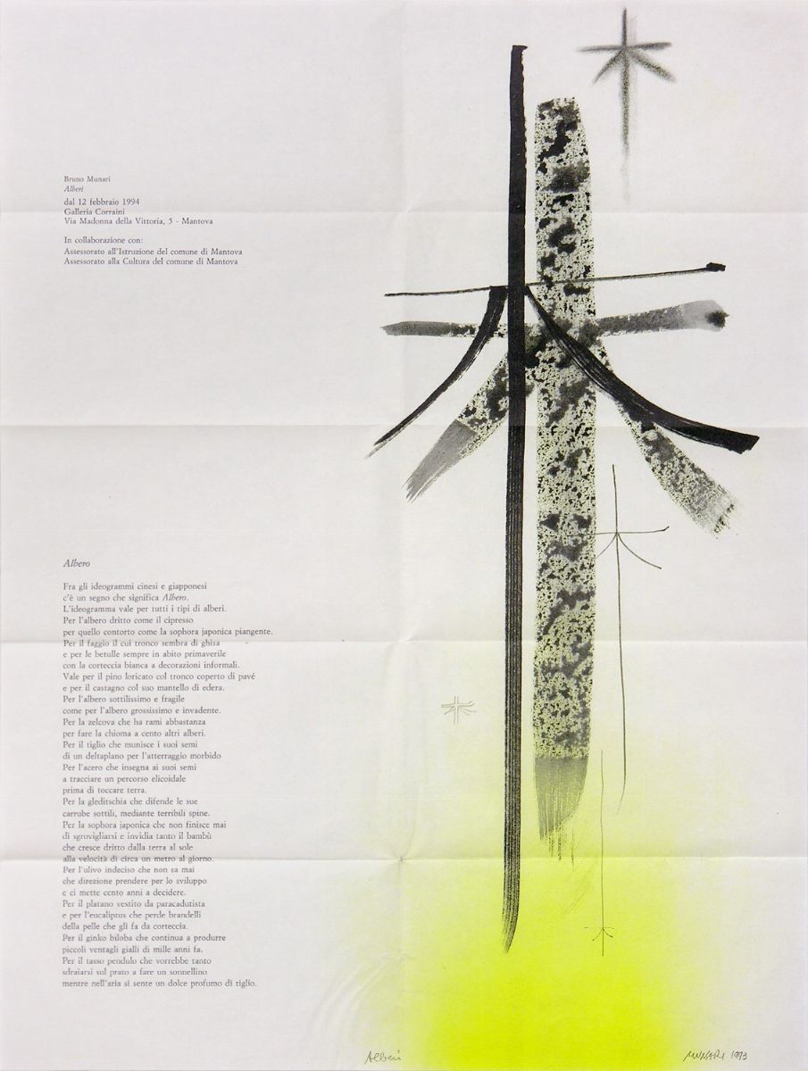 Munari, Bruno - Munari, Insieme di locandine e biglietti d'invito per mostre (1977-1994)