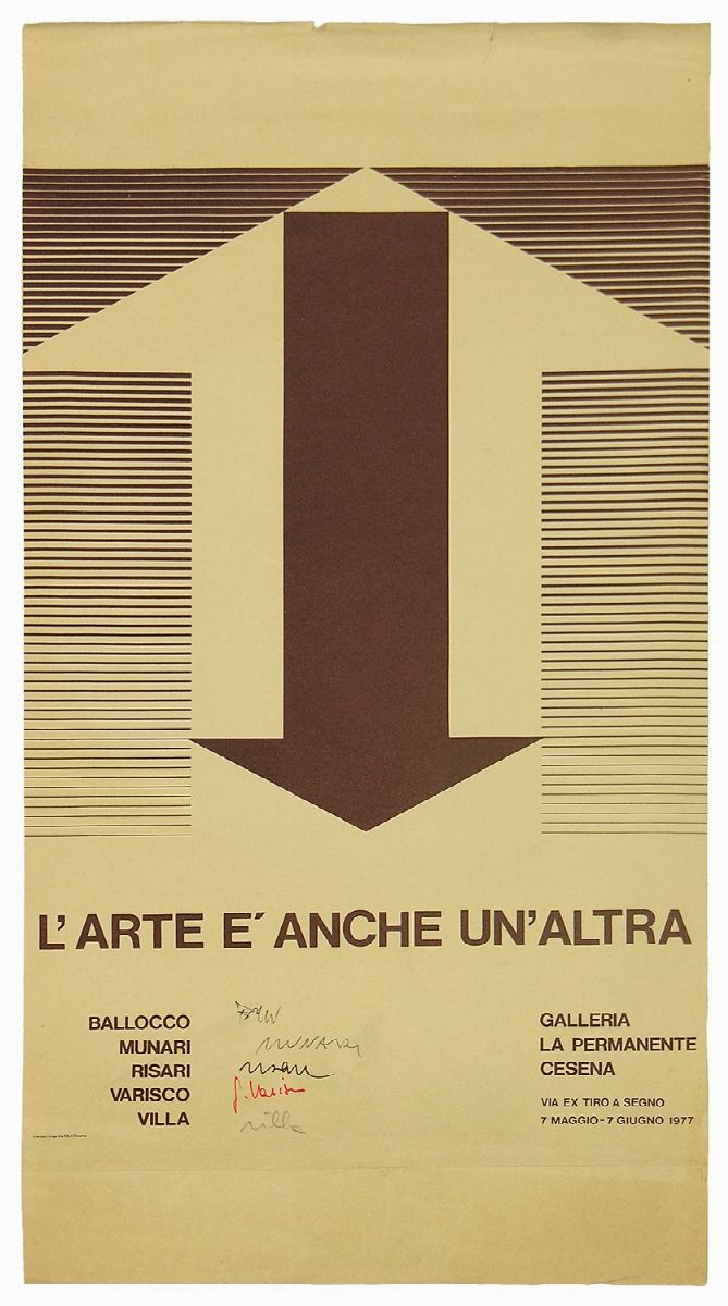 Munari, Bruno - Munari, Insieme di locandine e biglietti d'invito per mostre (1977-1994)