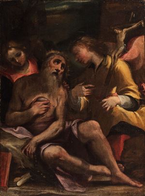 San Gerolamo penitente con Angeli
